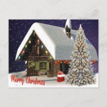 Casa No Natal Da Neve