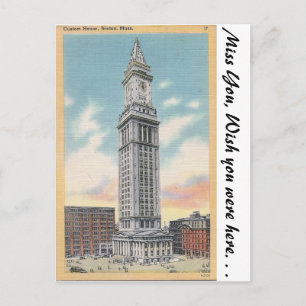 Cartão Postal Casa Personalizada, Boston, missa.