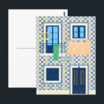 Cartão Postal Casa portuguesa Lisboa com azulejos e aves<br><div class="desc">As antigas ruas de Lisboa, a capital de Portugal, deixam uma impressão inesquecível nos seus visitantes. As ruas da cidade são enfeitadas com filas de casas, suas fachadas típicas captando a atenção de todos que passam por lá. Muitas destas fachadas encantadoras apresentam balcões de ferro em formas brutas e deliciosos...</div>