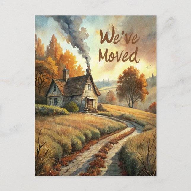 Cartão Postal Casa rustica Novo Endereço do País da Cabina que m (Frente)