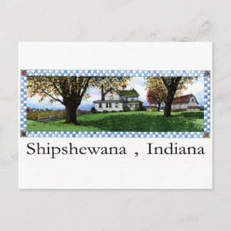 Cartão Postal Casa Shipshewana Indiana de Amish