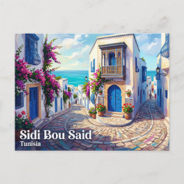 Cartão Postal Casa Sidi Bou Said Tunísia