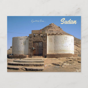 Cartão Postal Casa Tradicional em Wadi Halfa no Sudão