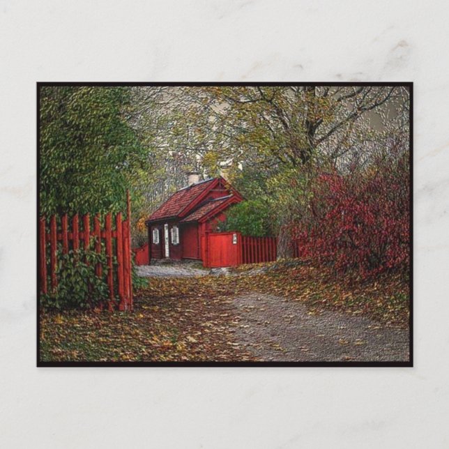 Cartão Postal Casa vermelha (Frente)