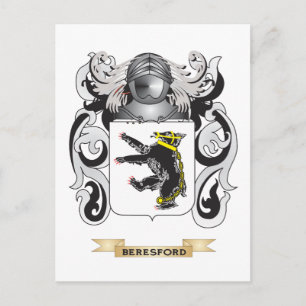 Cartão Postal Casaco de Armas Beresford (Crest Familiar)