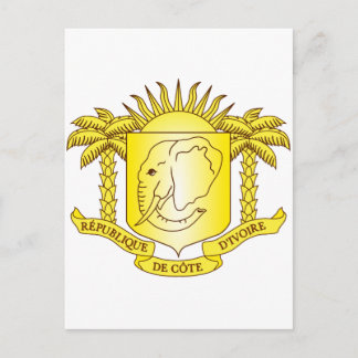 Cartão Postal Casaco de armas CI da Costa do Marfim