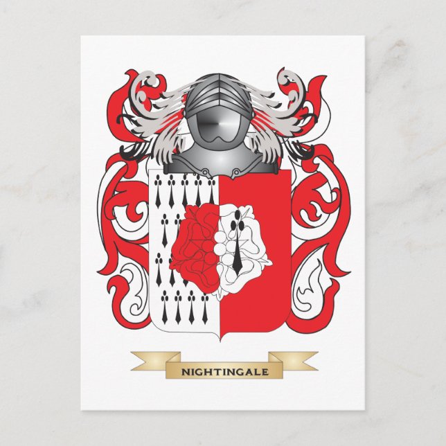 Cartão Postal Casaco de armas (Crest Familiar) (Frente)