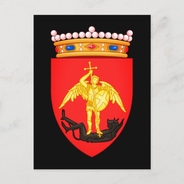 Cartão Postal Casaco de Armas da Cidade de Bruxelas (Frente)