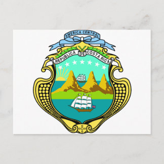 Cartão Postal Casaco de armas da Costa Rica