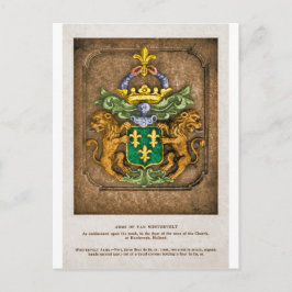 Cartão Postal Casaco de Armas Da Família Holandesa Westerfield.