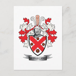 Cartão Postal Casaco de Armas da McFarland Family Crest