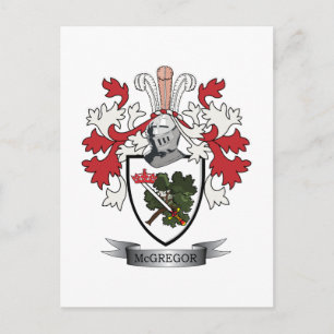 Cartão Postal Casaco de Armas da McGregor Family Crest