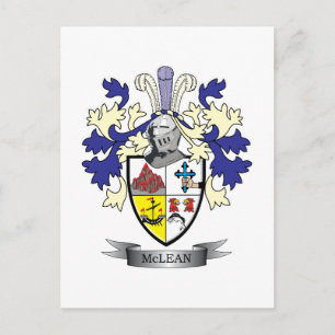 Cartão Postal Casaco de     armas da McLean Family Crest