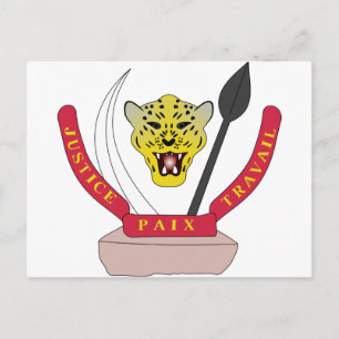 Cartão Postal Casaco de armas da República Democrática do Cong