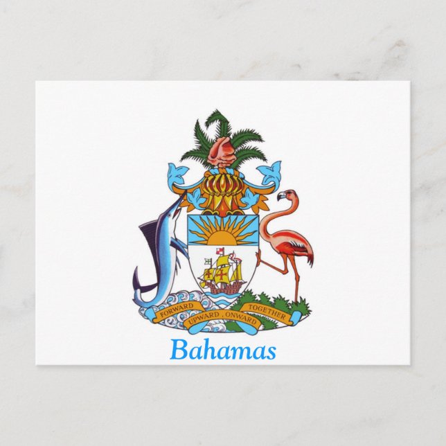 Cartão Postal Casaco de armas das Bahamas (Frente)