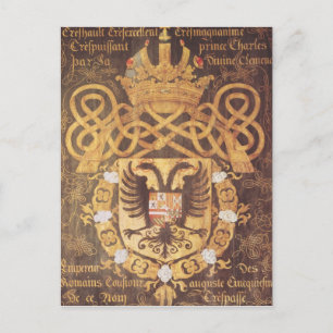 Cartão Postal Casaco de Armas de Carlos V do 23.o Capítulo