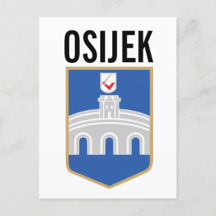 Cartão Postal Casaco de armas de Osijek, Croácia