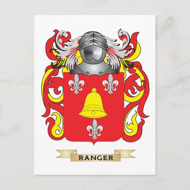 Cartão Postal Casaco de Armas de Ranger (Crest Familiar) (Frente)