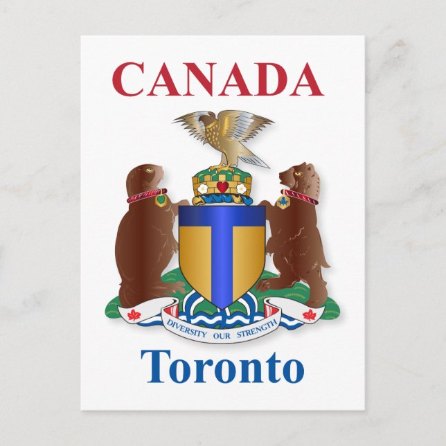 Cartão Postal Casaco de armas de Toronto (Frente)