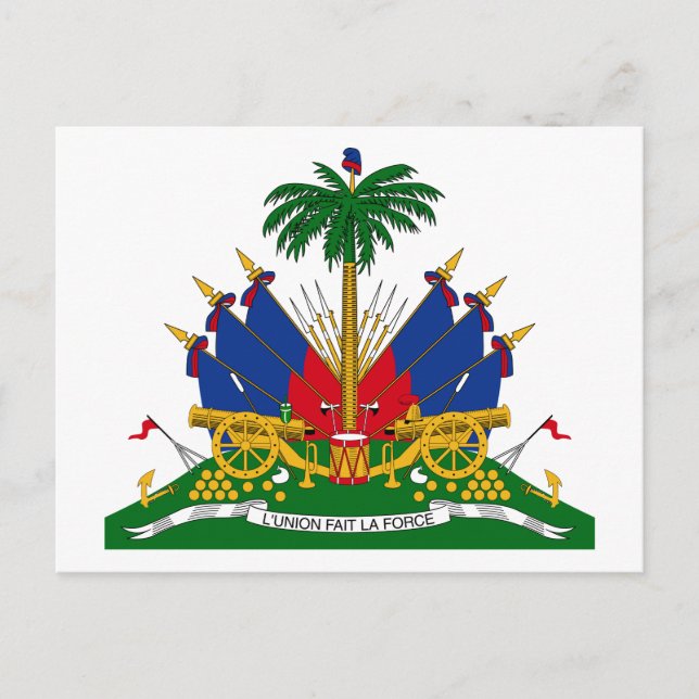 Cartão Postal Casaco de Armas do Haiti (Haiti) (Frente)