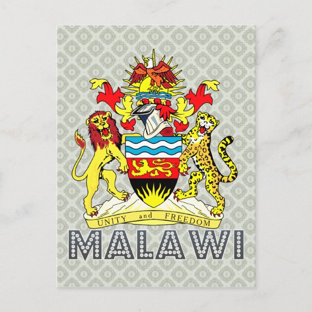 Cartão Postal Casaco de armas do Malawi (Frente)