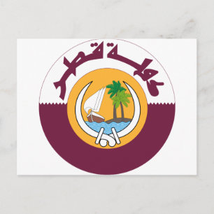 Cartão Postal casaco de armas do Qatar