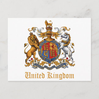 CARTÃO POSTAL CASACO DE ARMAS DO REINO UNIDO