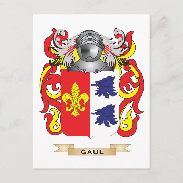 Cartão Postal Casaco de Armas Gaul (Crest Familiar) (Frente)