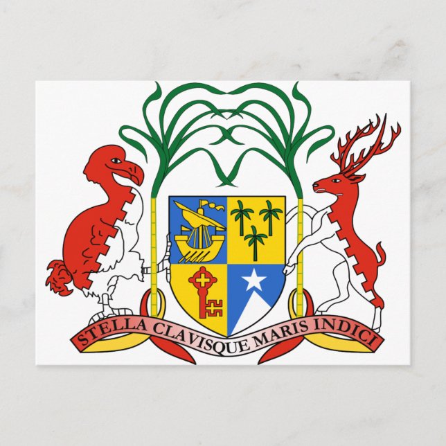 Cartão Postal Casaco de Armas Maurícias (Frente)