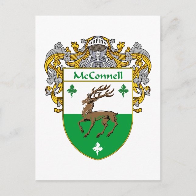 Cartão Postal Casaco de Armas McConnell (Mantled) (Frente)