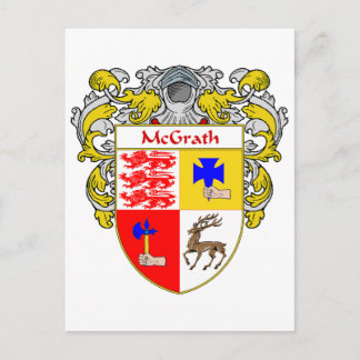 Cartão Postal Casaco de Armas McGrath (Mantled)
