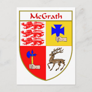 Cartão Postal Casaco de Armas McGrath/Proteção Familiar