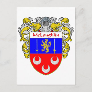 Cartão Postal Casaco de Armas McLoughlin (Mantled)