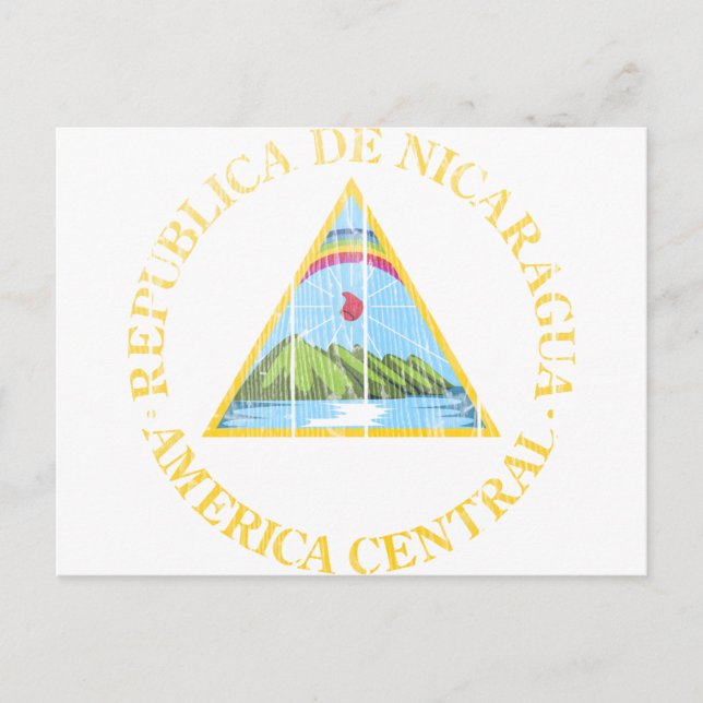Cartão Postal Casaco de Armas Nicarágua (Frente)