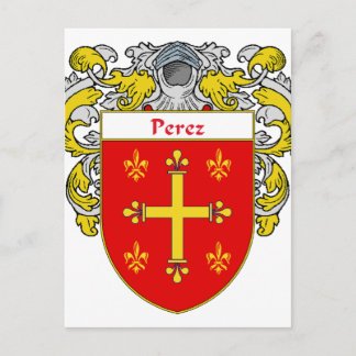 Cartão Postal Casaco de Armas Perez (Mantled)