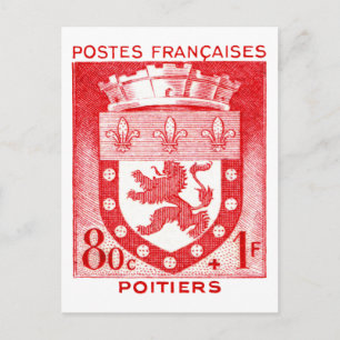 Cartão Postal Casaco de Armas, Poiters França