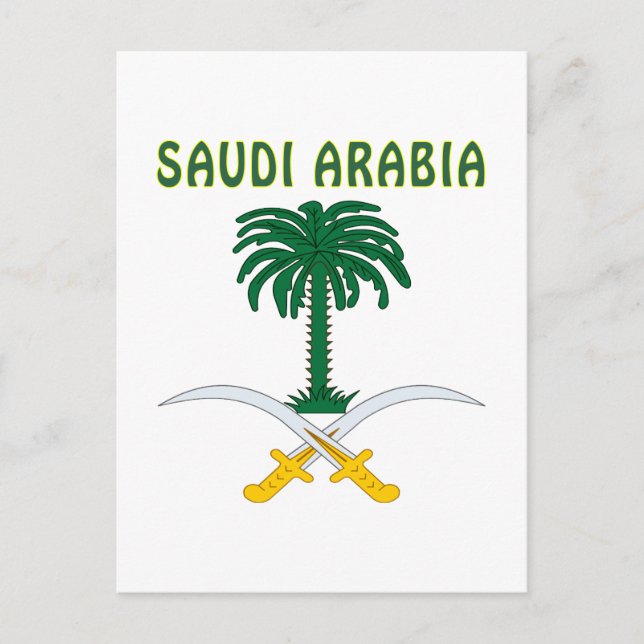 Cartão Postal CASACO de Armas SAUDITA ARÁBIA (Frente)