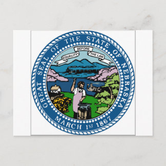 Cartão Postal Casaco de Arms do Nebraska