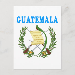 Cartão Postal Casaco de Designs De Armas Da Guatemala