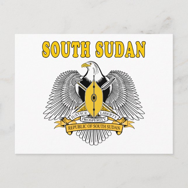 Cartão Postal Casaco De Designs De Armas Do Sudão Do Sul (Frente)