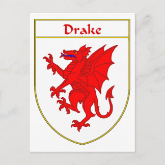 Cartão Postal Casaco de Drake de Armas/Proteção Familiar