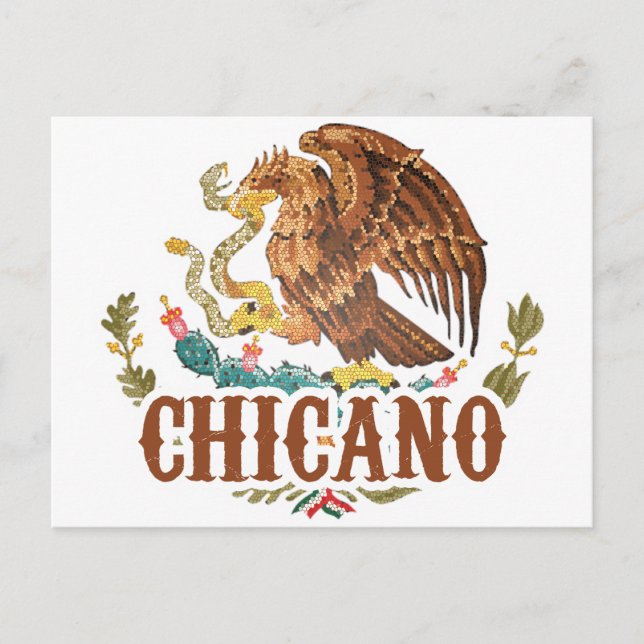 Cartão Postal Casaco do México de Braços Chicano (Frente)