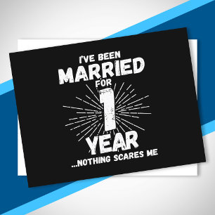 Cartão Postal Casais Casados 1 Ano Engraçado 1º Aniversário
