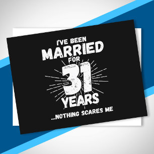 Cartão Postal Casais Casados 31 Anos Engraçado 31º Aniversário