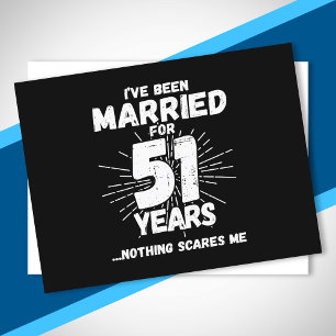 Cartão Postal Casais Casados 51 Anos Engraçado 51º Aniversário