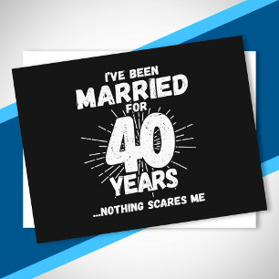 Cartão Postal Casais Casados há 40 Anos Engraçado 40º Aniversári