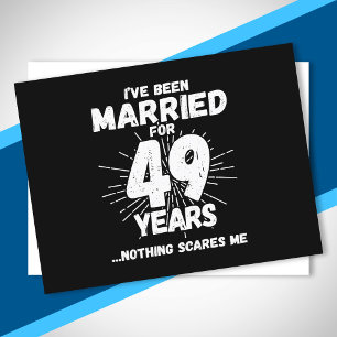 Cartão Postal Casais Casados há 49 Anos Engraçado 49º Aniversári