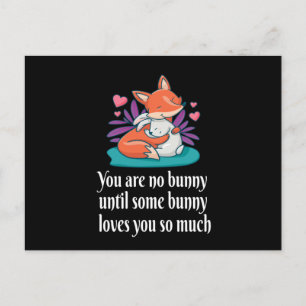 Cartão Postal Casais De Raposa E Coelho Amor Paz Amigos