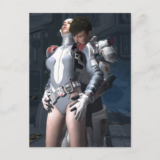 Cartão Postal casais espaciais