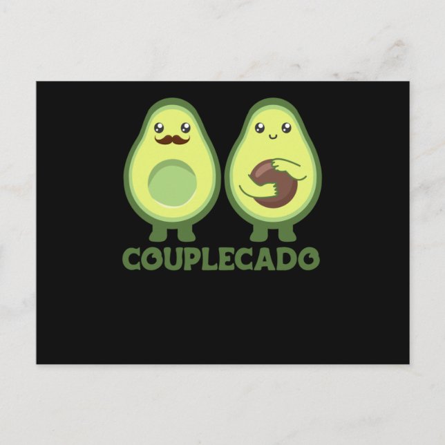 Cartão Postal Casal Avocado Melhor Meio Casal Grávida (Frente)